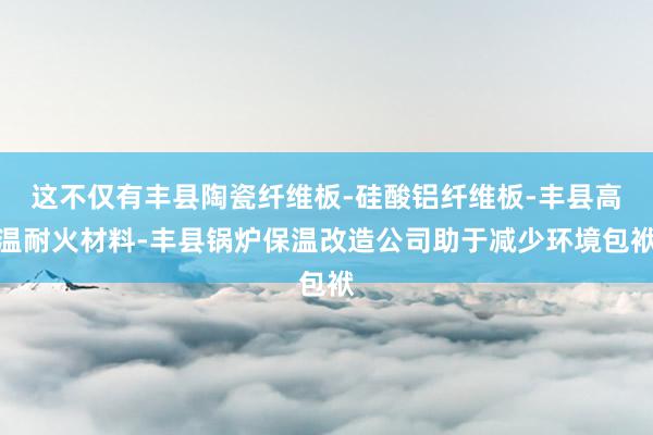这不仅有丰县陶瓷纤维板-硅酸铝纤维板-丰县高温耐火材料-丰县锅炉保温改造公司助于减少环境包袱